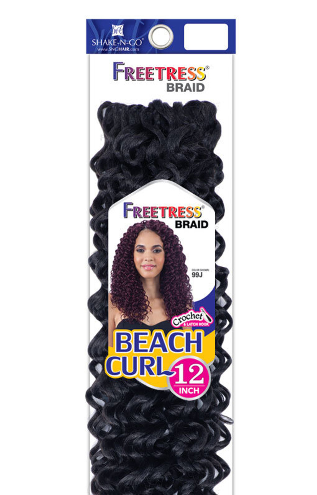 FREETRESS BRAID Synthetic Crochet Hair - BEACH CURL 12