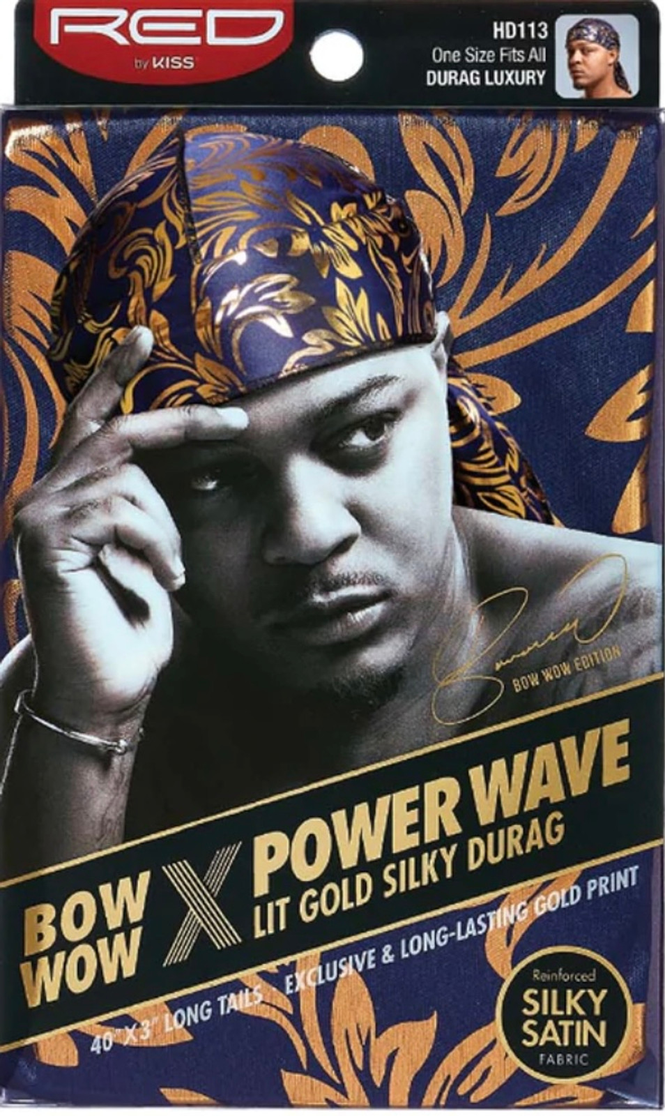 Red Premium Bow Wow x Power Wave Crushed Velvet Durag (Black)