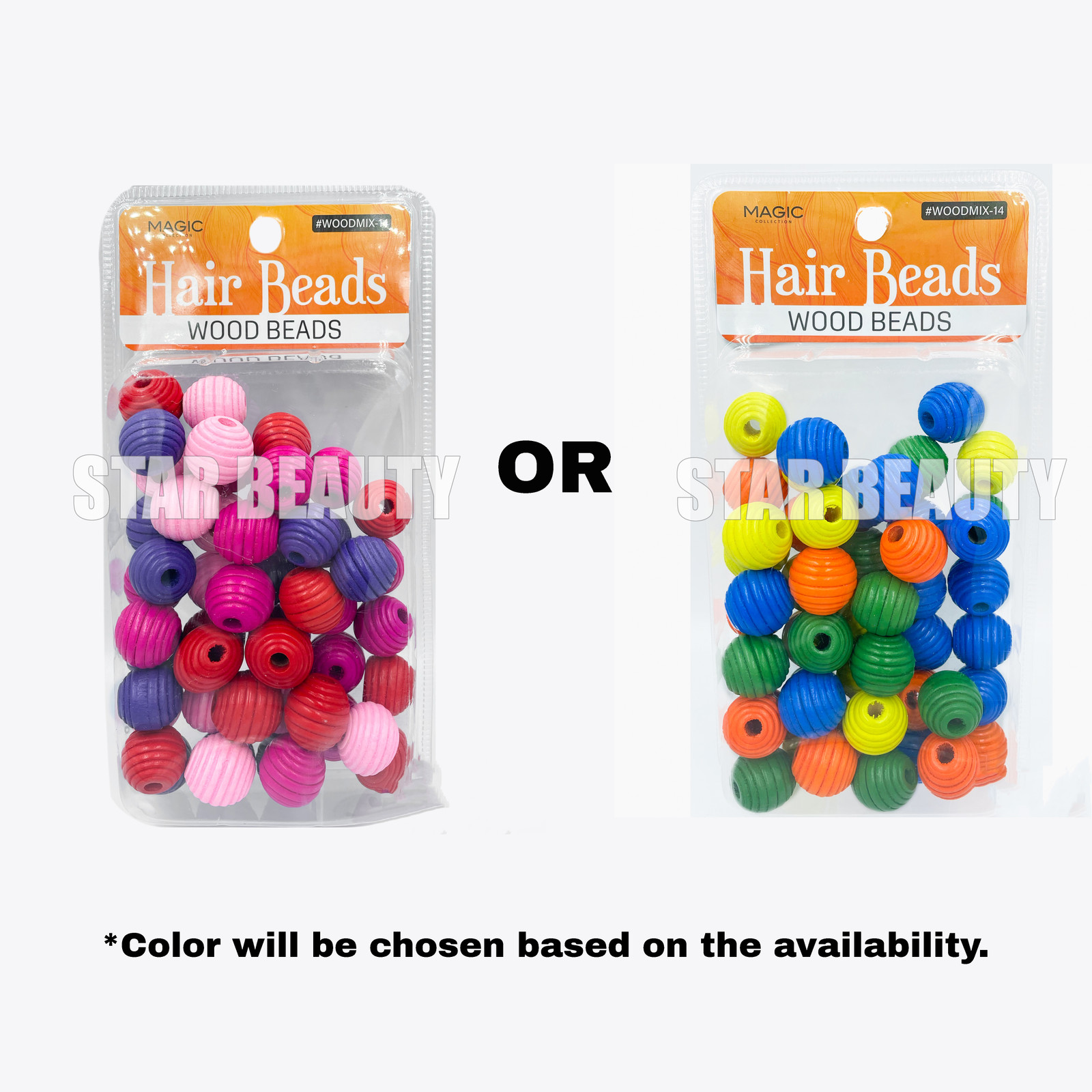 MAGIC Hair Wood Beads Mix
