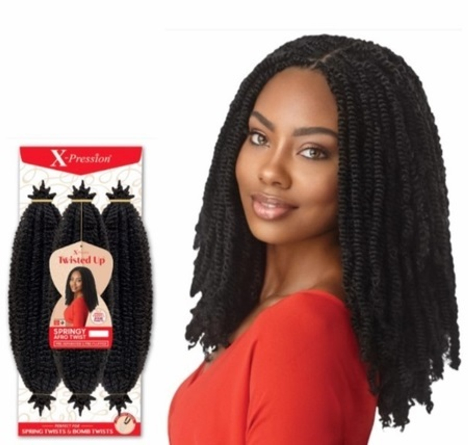 Outre X-Pression Twisted Up Crochet Braid SPRINGY AFRO TWIST