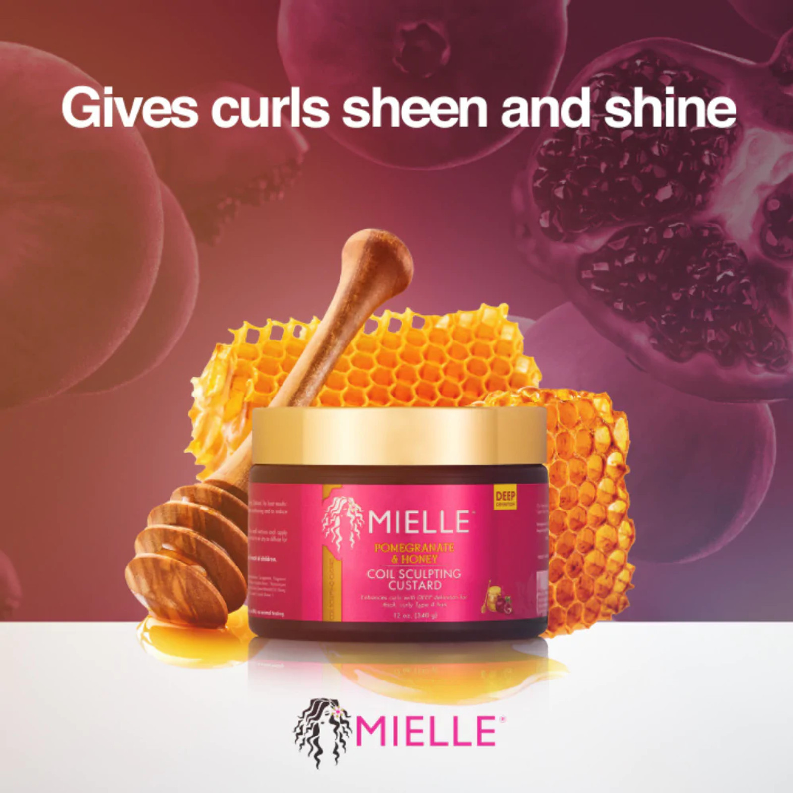 Mielle Organics Coil Sculpting Custard, Pomegranate + Honey (Pack Of 1