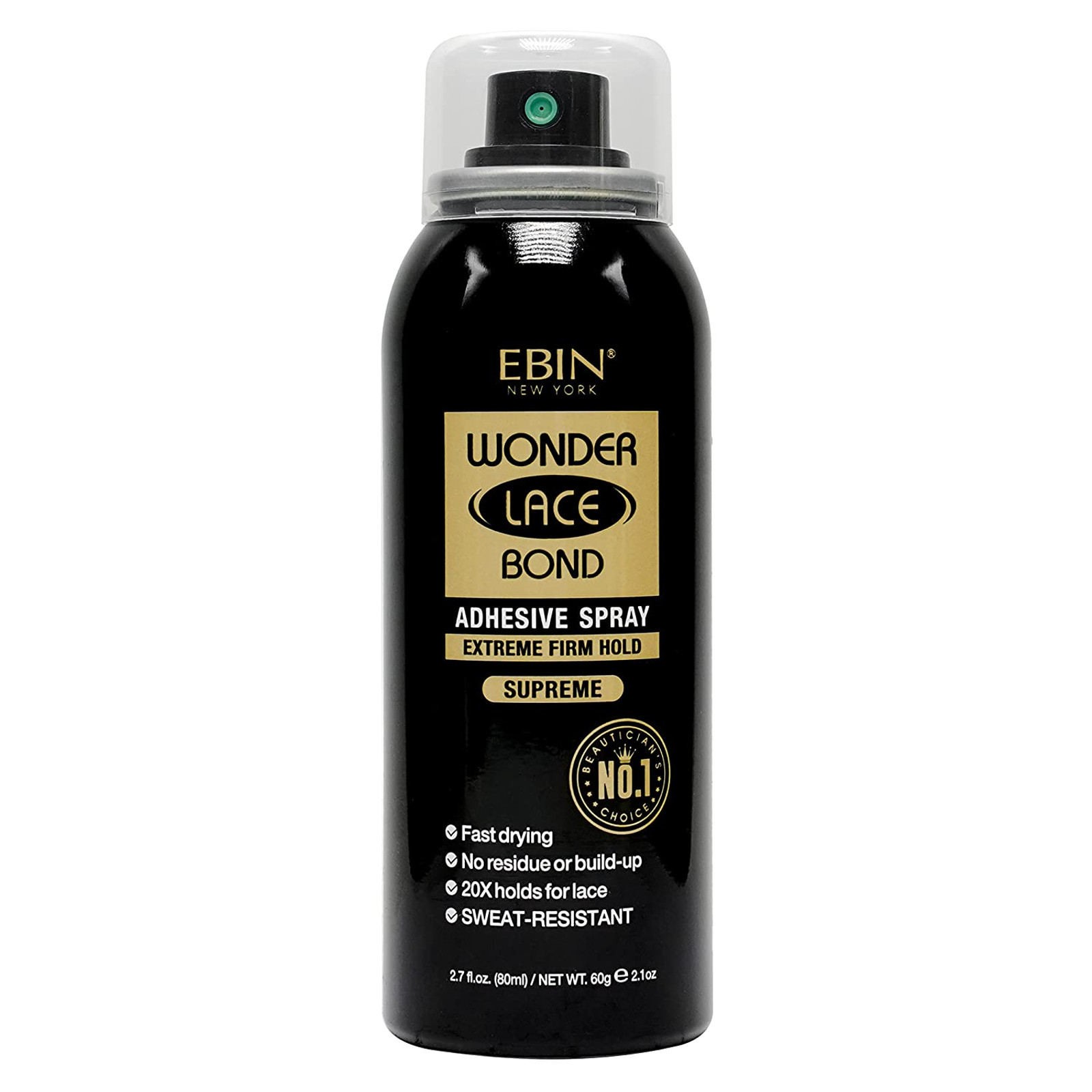  EBIN NEW YORK Wonder Lace Bond Adhesive Spray - Sensitive  (Extreme Firm Hold), 6.08 fl. oz./ 180ml