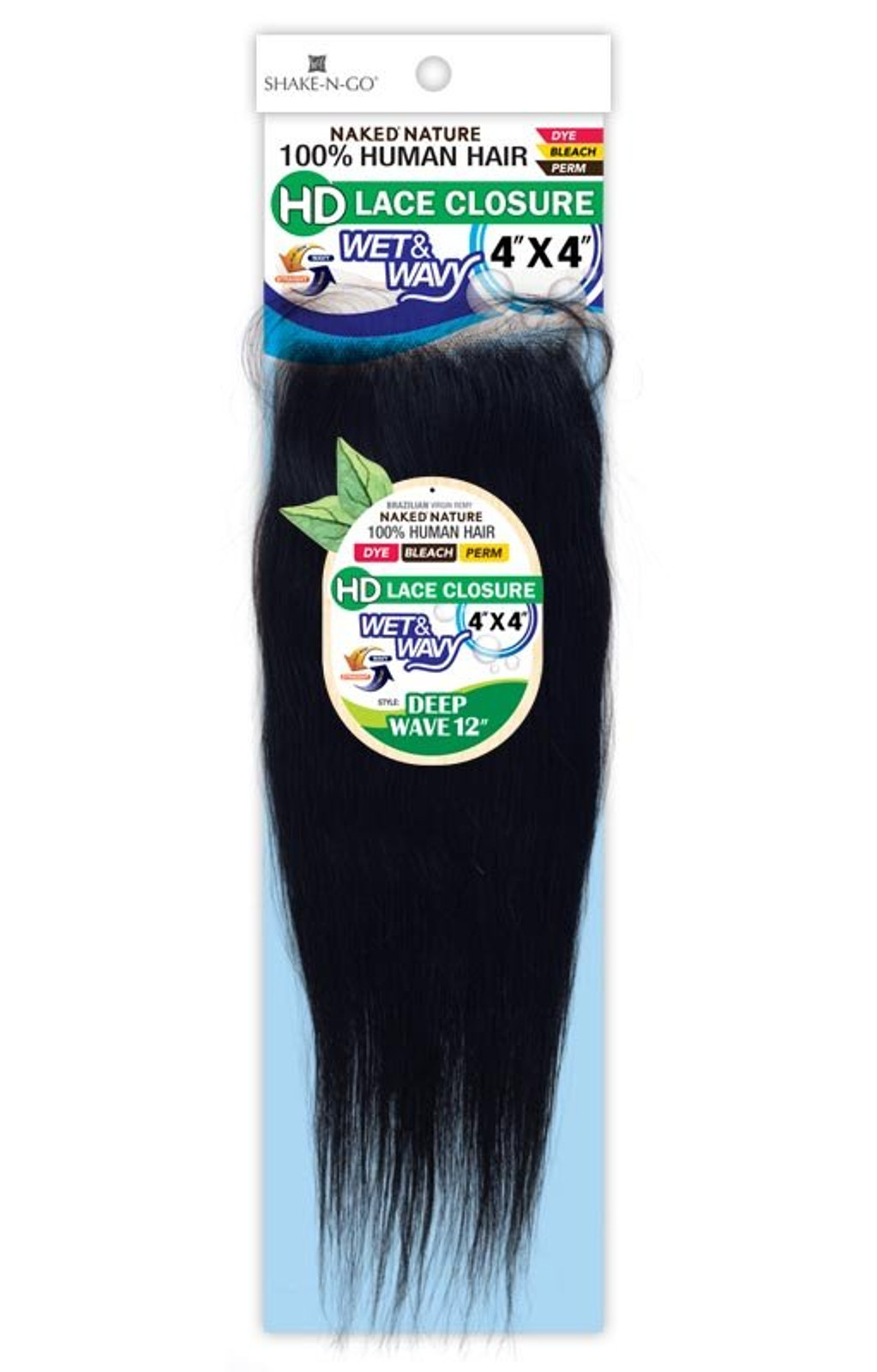 SHAKE-N-GO GLOSSY - 4X4 DEEP WAVE 12 LACE CLOSURE - Canada wide beauty  supply online store for wigs, braids, weaves, extensions, cosmetics, beauty  applinaces, and beauty cares