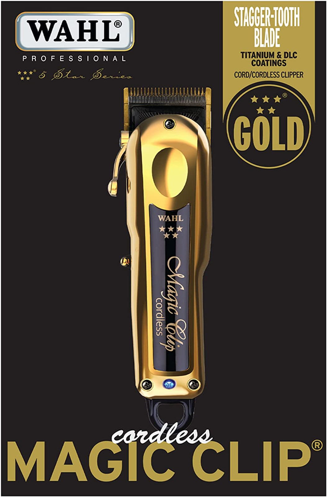 WAHL Professional 5 Star Gold Cordless Magic Clip Hair Clipper