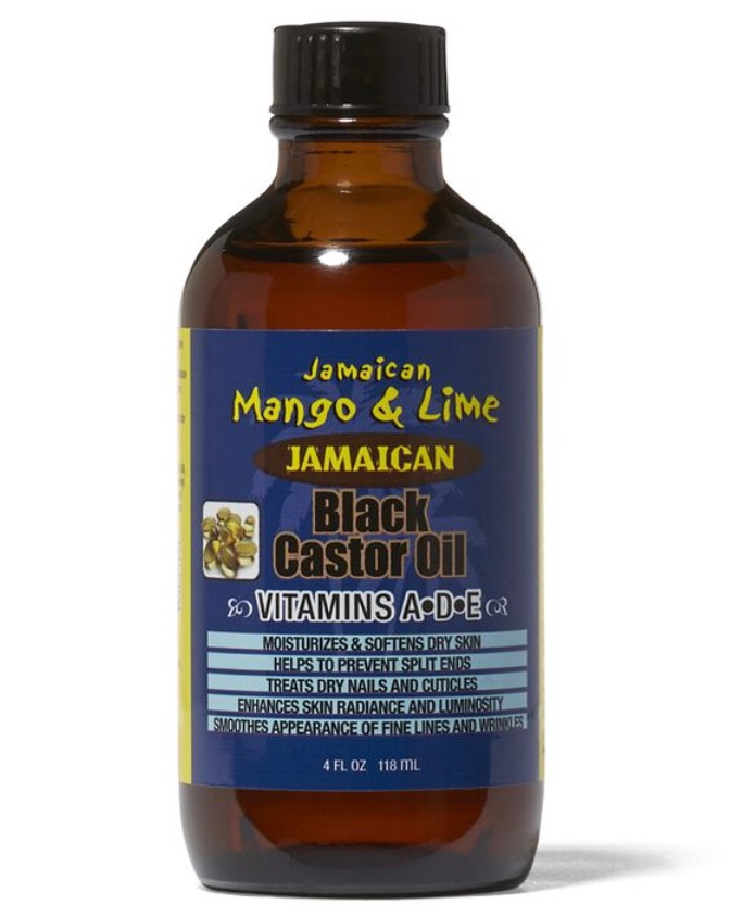 Huile De Ricin Noir Jamaican Mango & Lime Aux Vitamines A, D, E – 4oz (118ml) Pour Pointes Fourchues, Végane
