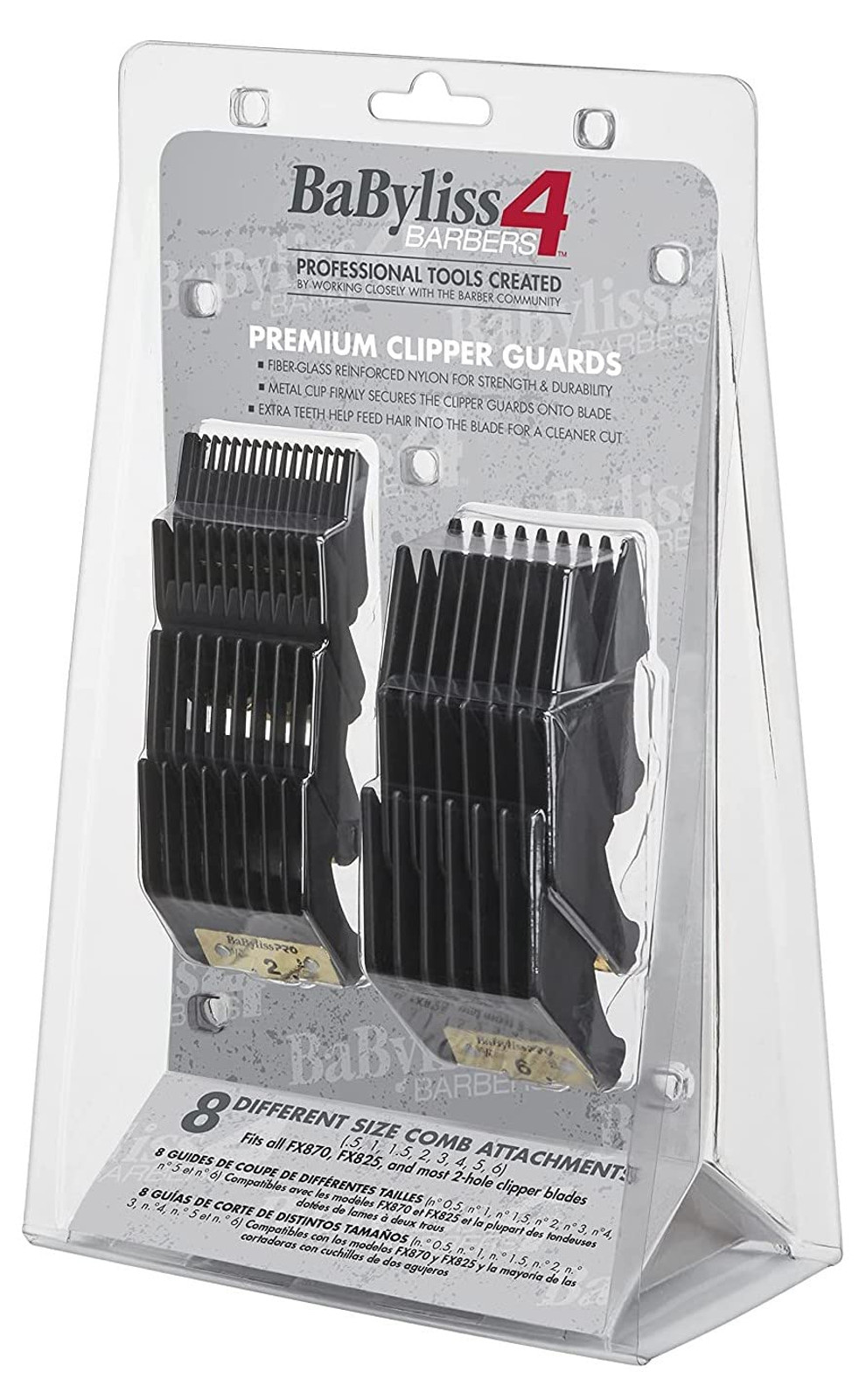  6Pcs Hair Clipper Guards Fits for Babyliss Pro FX787, FX726 and  Andis T Outliner G, GO, GTO, ORL, LS2, LS3, PLS, PMT-1, RT-1, SLII, Color  Coded Trimmer Guards Replacement - 1/16