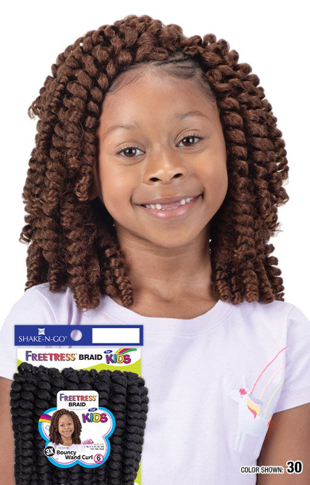 FREE TRESS FreeTress Crochet Braids 3X Kids Senegal Twist with Curls 8''  (3-PACK, 1)