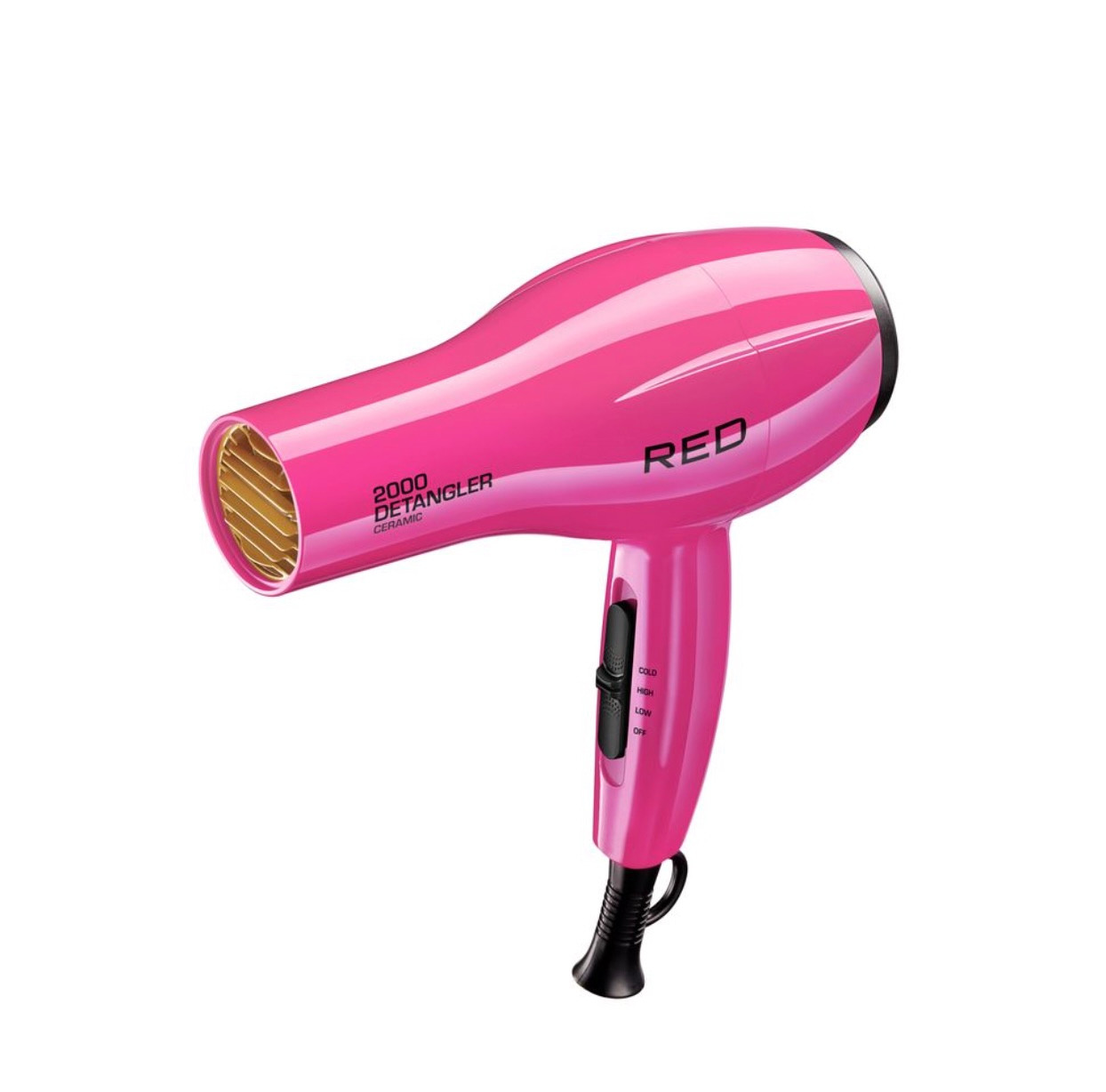 KISS Ceramic 2000 Detangler Hair Dryer (Pink)