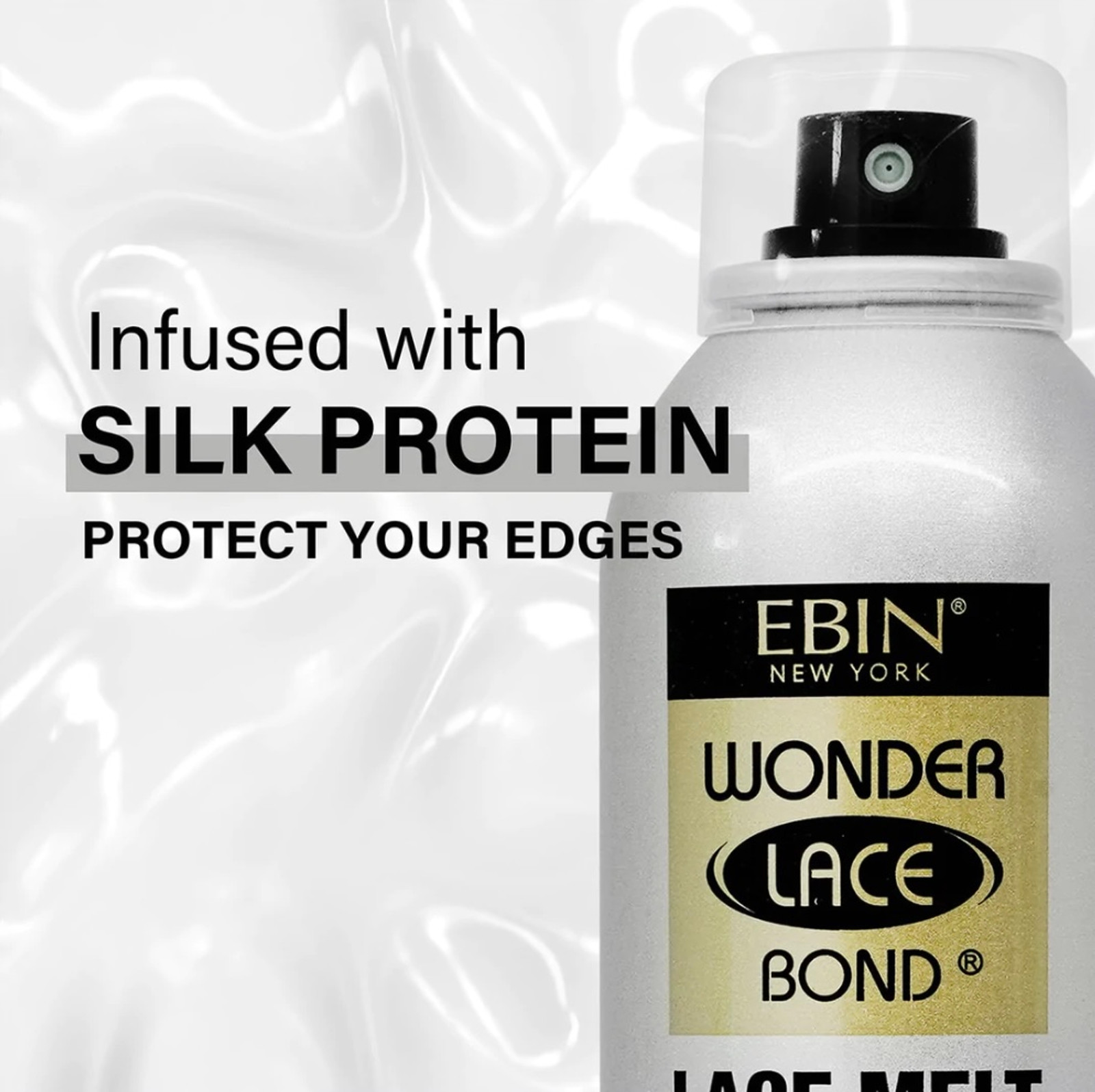 Ebin Wonder Lace Bond Wig Melt Spray Long Lasting Hold W/VitaminE (6.08Oz)  180ML