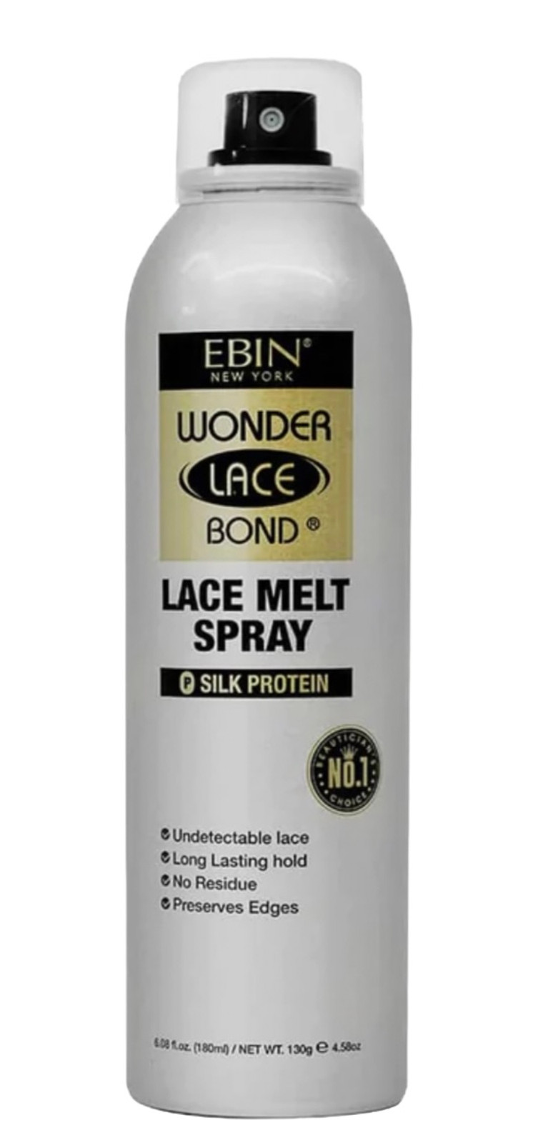 Ebin Wonder Lace Bond Wig Melt Spray Long Lasting Hold W/Keratin (2.7 Oz).