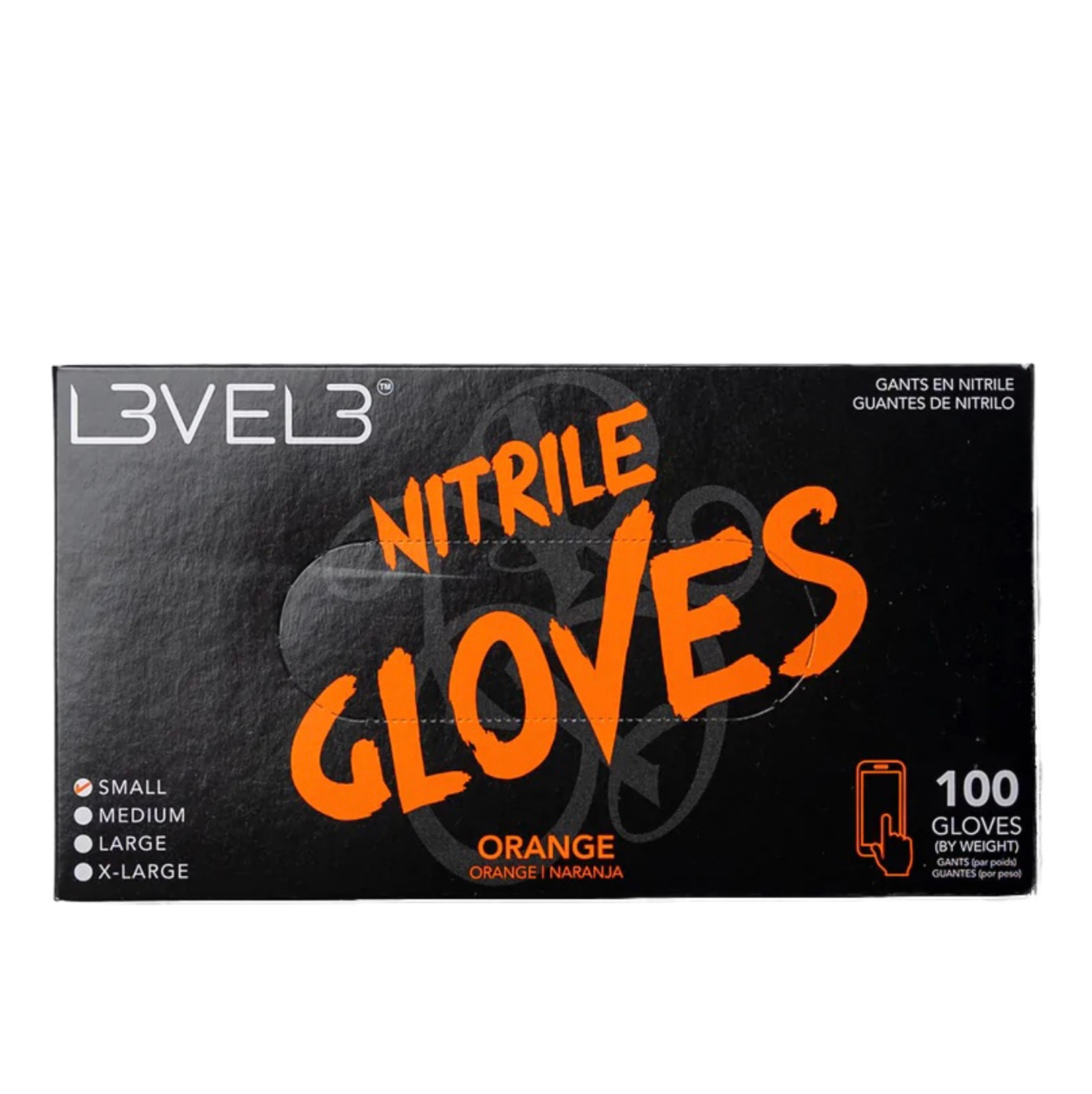 Gants Nitrile ORANGE S 100 pcs