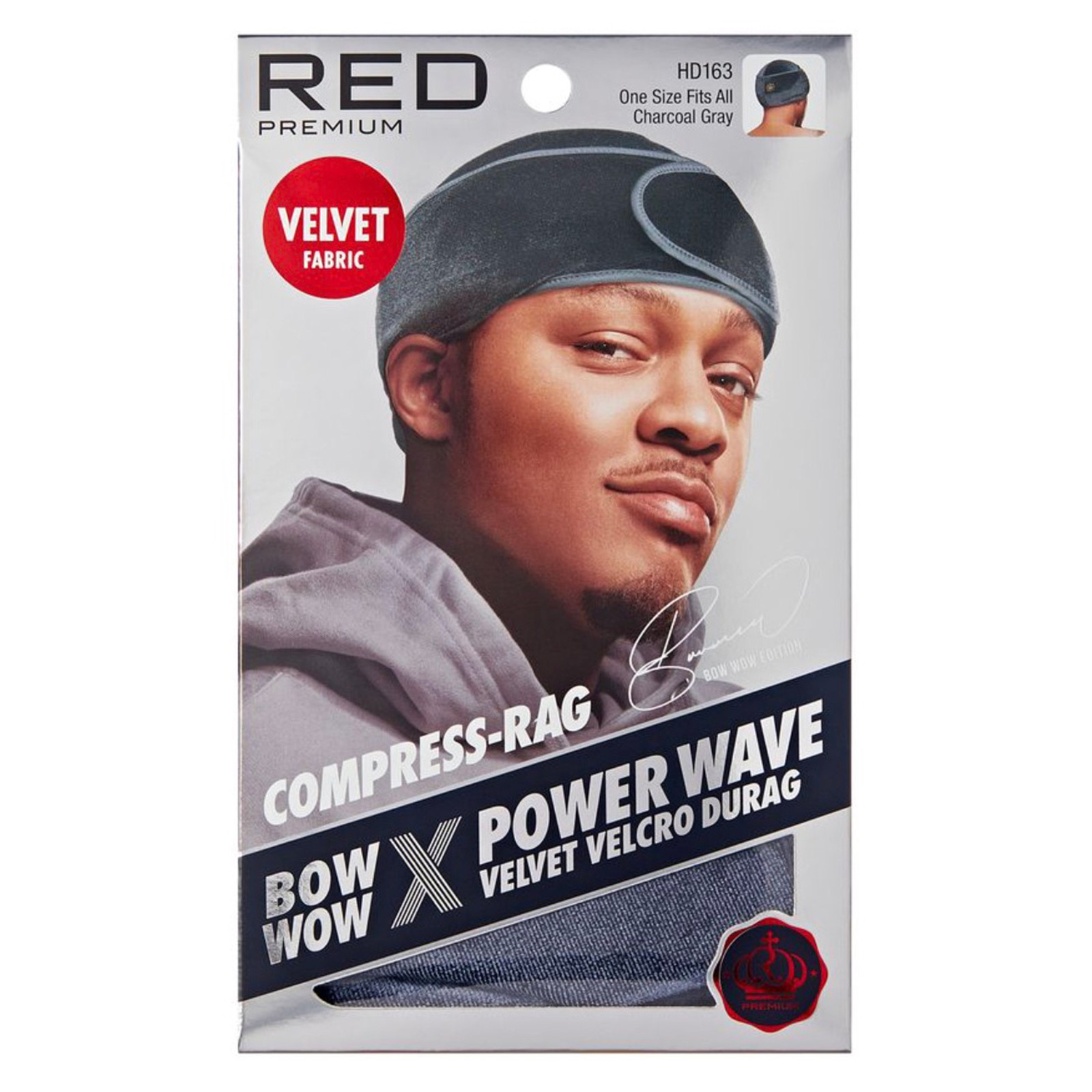 Red by Kiss Bow Wow X Lit Gold Silky Durag Power Wave Durag