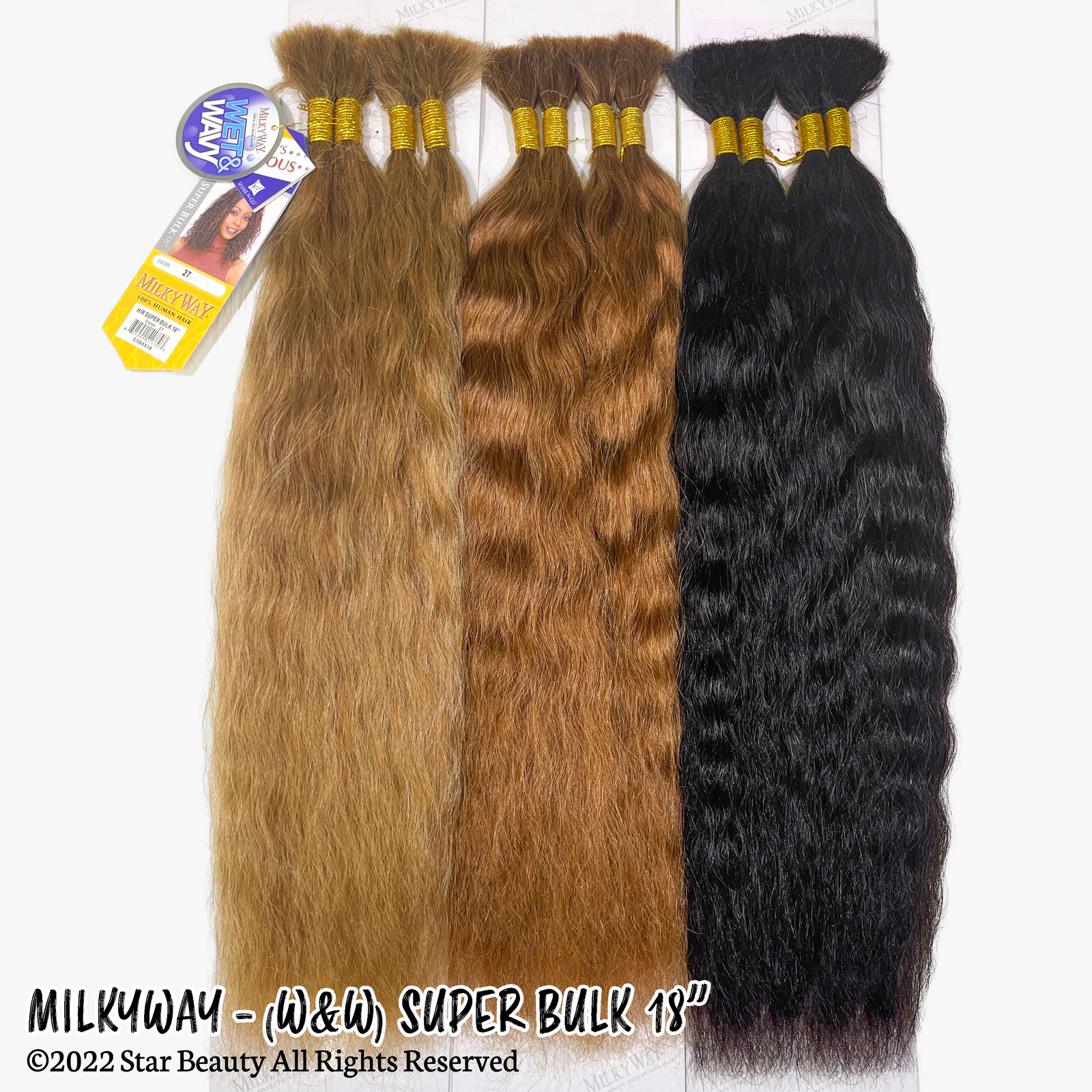 SHAKE N GO Milkyway 100% Human Hair Braid - Super Bulk 18