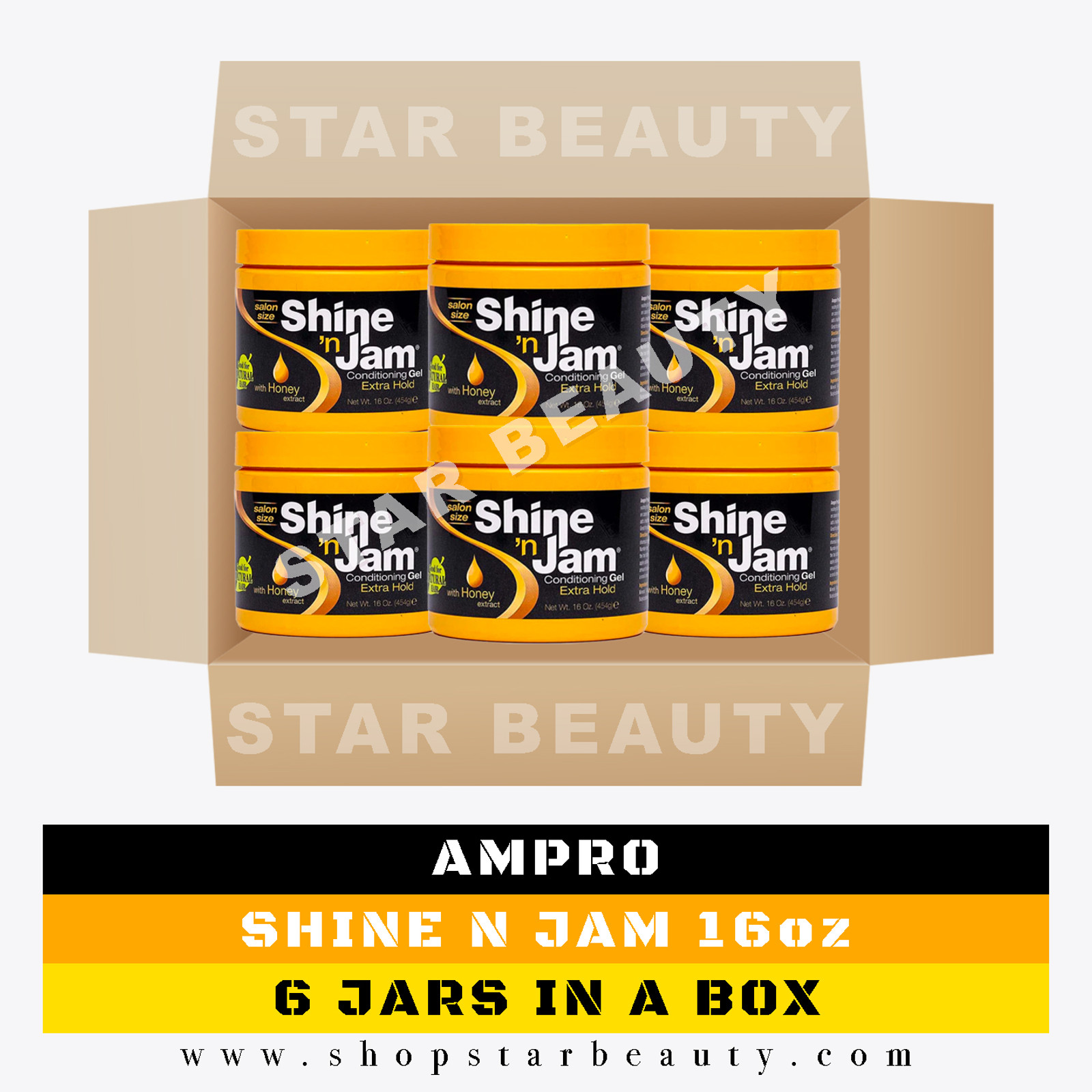 Ampro Shine 'n Jam Extra Hold Conditioning Gel - Strengthen Hair