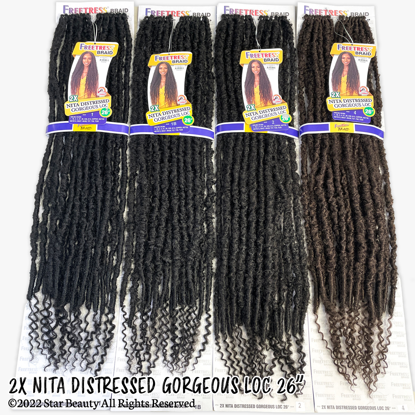 SHAKE N GO FreeTress Synthetic Hair Crochet Braids - 2X Nita
