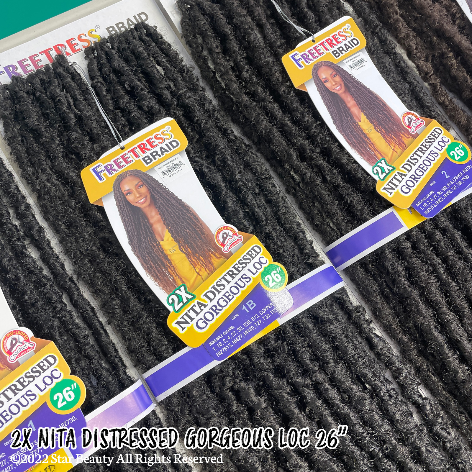 SHAKE N GO FreeTress Synthetic Hair Crochet Braids - 2X Nita