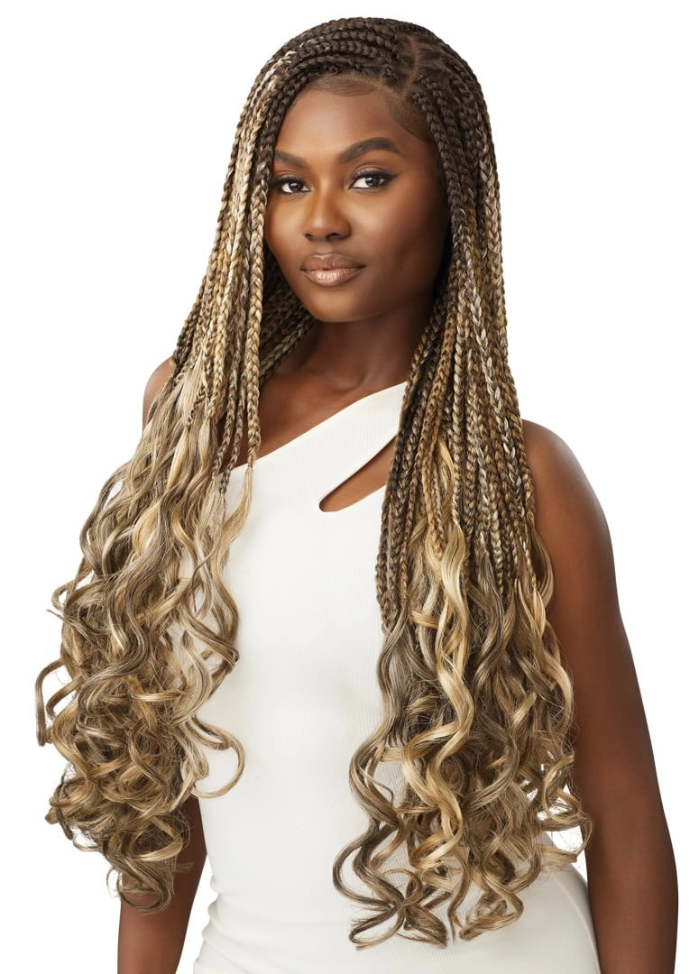 OUTRE Synthetic 13x 4 HD Pre-Braided Lace Front Wig - French Curl