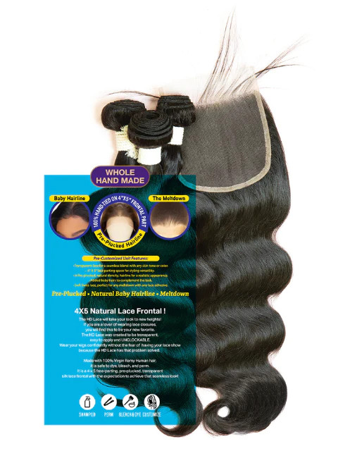 JANET COLLECTION Melt Blue 100% Human Hair NATURAL BODY Weave 3pcs