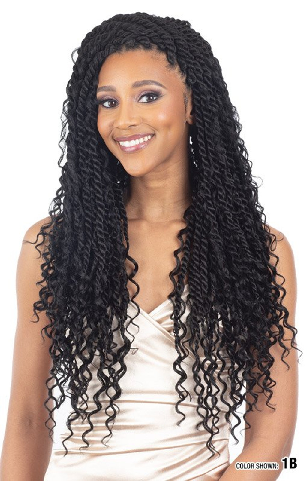 SHAKE N GO Freetress Synthetic Hair Pre-Looped Crochet Braids - 3X REBEL  BOHO TWIST 22