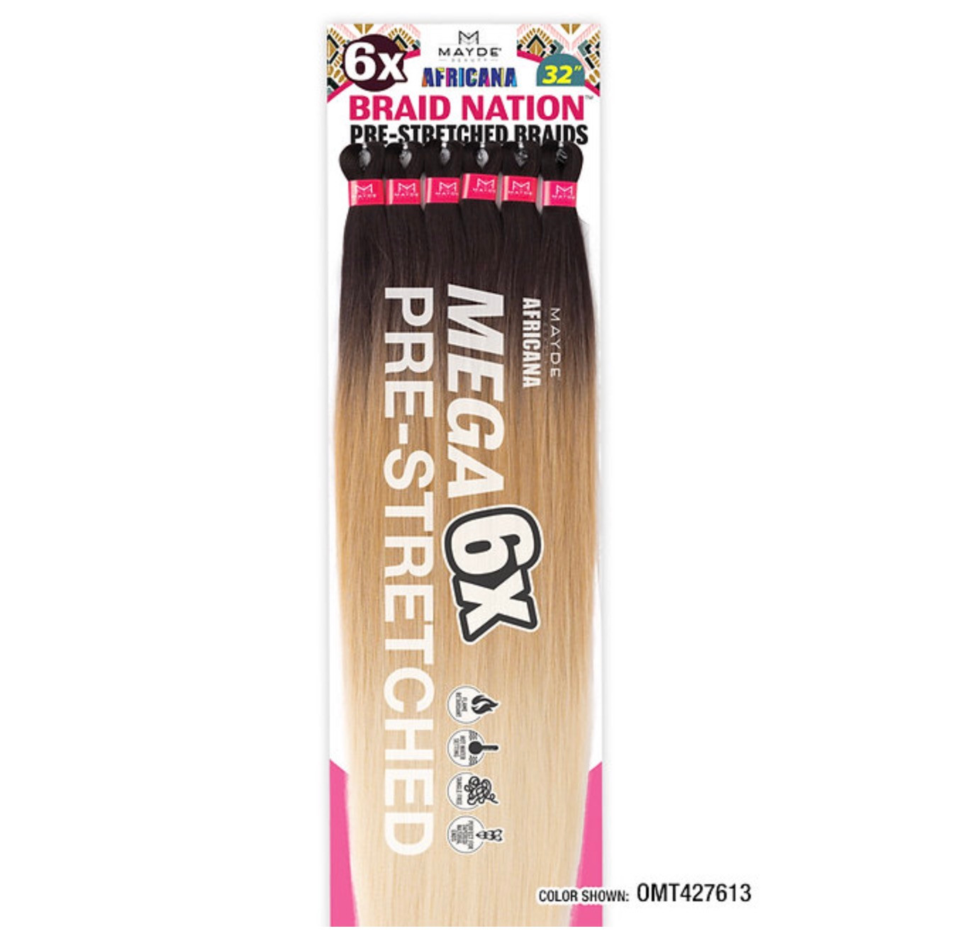 Mayde Beauty Synthetic Crochet Braids - 6X BRAID NATION 32