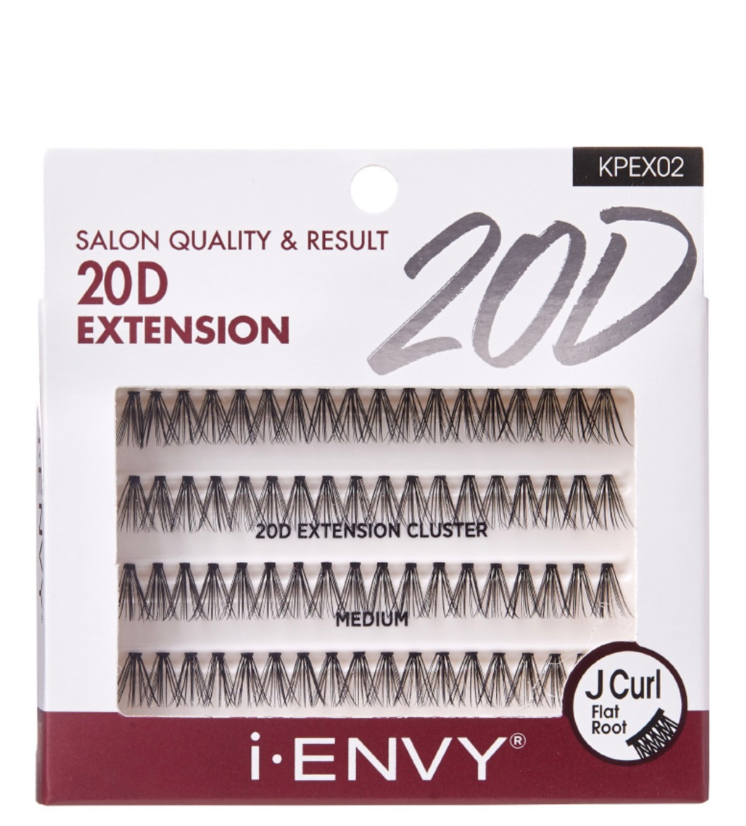 I-ENVY Wimpern-Cluster 20D – 3 Stück, Für Natürliche Verlängerungen Zu Hause
