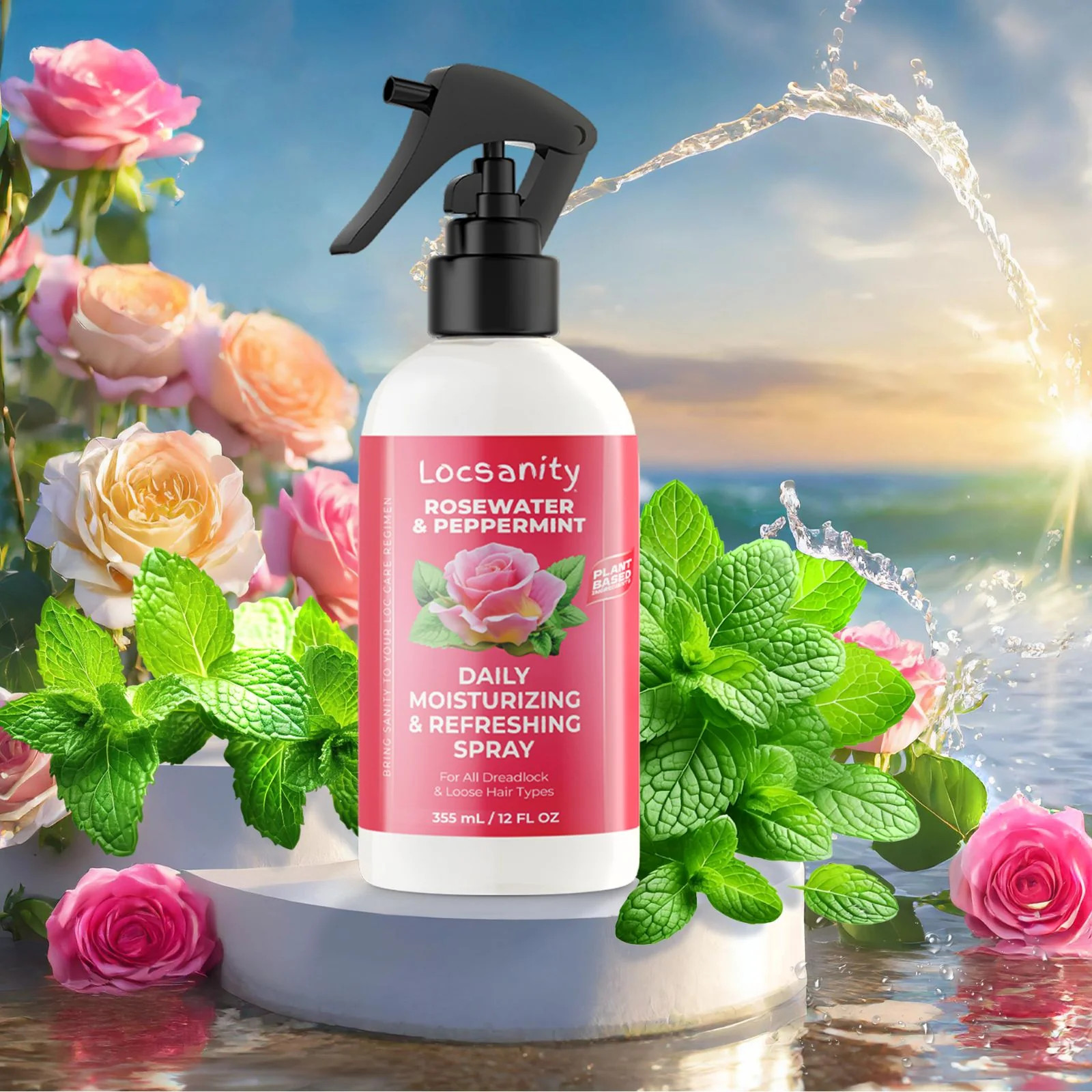 LOCSANITY Rosewater & Peppermint Daily Moisturizing Refreshing