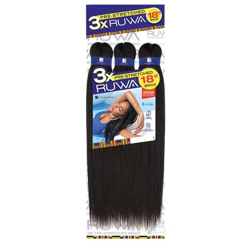 Sensationnel 3X Ruwa PreStretched Braiding Hair 18"