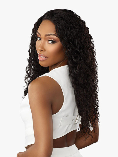SENSATIONNEL 13A Glueless 100% Human Hair 13x4 Frontal HD Lace Wig - Deep Wave (24"-28")