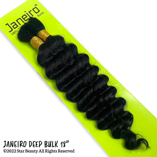 9A JANEIRO 100% Human Hair Deep Bulk 18" 9A JANEIRO 100% Human Hair Deep Bulk 18"