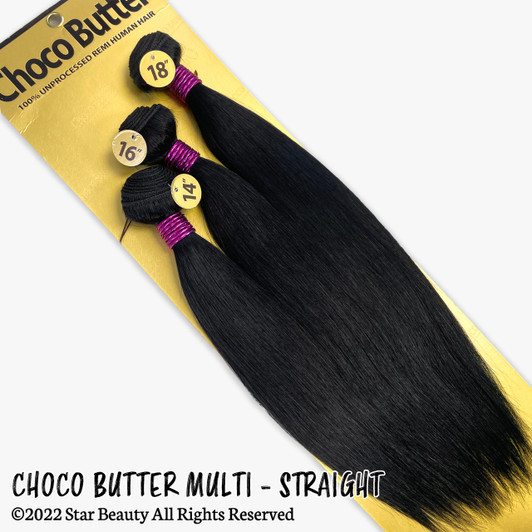 Choco Butter 100% Virgin Human Hair Multi Pack - Straight Choco Butter 100% Virgin Human Hair Multi Pack - Straight