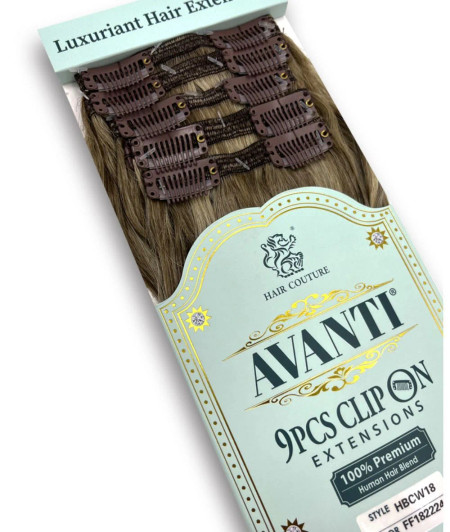 Hair Couture 100% Human Hair Extensions Avanti 9Pcs Clip-ins - CALIFORNIA WAVE (18"-22")