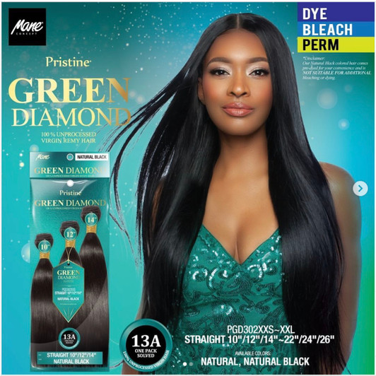 MANE CONCEPT Pristine 13A Green Diamond 100% Unprocessed Hair Multi Pack - Straight