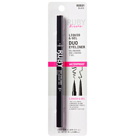 Ruby Kisses Waterproof Liquid & Gel Duo Eyeliner - Black