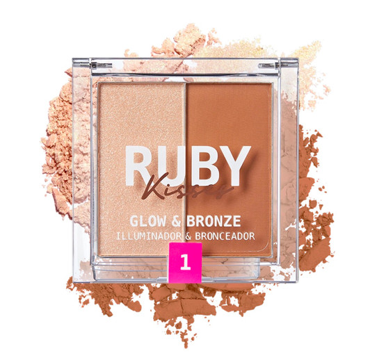 Ruby Kisses Glow & Bronze Highlighter Bronzer Duo