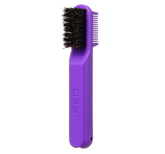 RED Folding Edge Brush w/ Case Purple