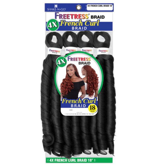 SHAKE N GO Freetress 4X French Curl Braid 18"