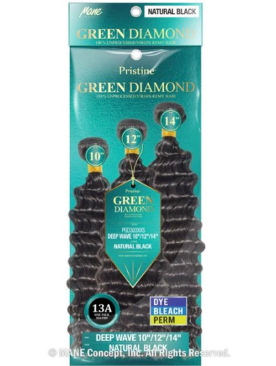 MANE CONCEPT Pristine 13A Green Diamond 100% Unprocessed Hair Multi Pack - Deep Wave