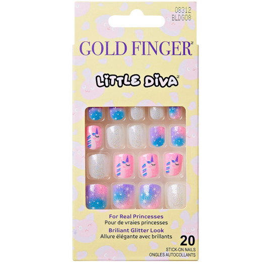 Kiss Gold Finger Little Diva Sticker Nails – Fantasy Dream