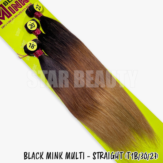 Black Mink Multi Pack - Straight (T1B/30/27)