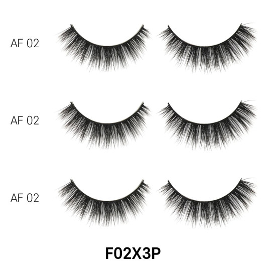 Laflare 3D Cashmere 3 Pairs Eco Pack Eyelashes