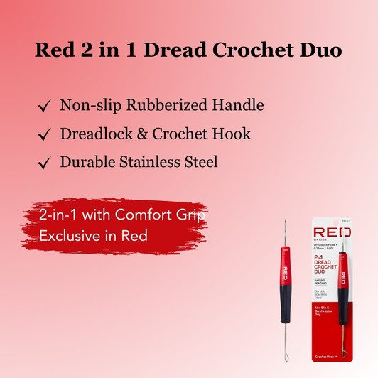 RED 2 IN 1 Dread Crochet Duo