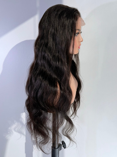 15A PINK LEMON GOLD 100% Human Hair 5X6 Lace Front Wig - ARKANSAS