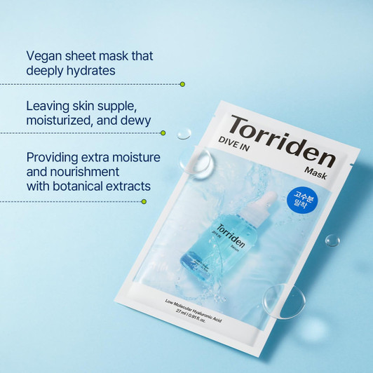 TORRIDEN Dive-In Low Molecule Hyaluronic Acid Face Mask (1 Sheet)