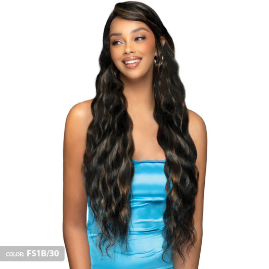 Bobbi Boss 100% Unprocessed Human Hair 13x7 HD Lace Front Wig - MHLF961 BONE STRAIGHT BODY WAVE 32"