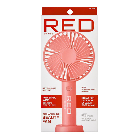 RED Portable Handheld Rechargerable Beauty Fan RED Portable Handheld Rechargerable Beauty Fan