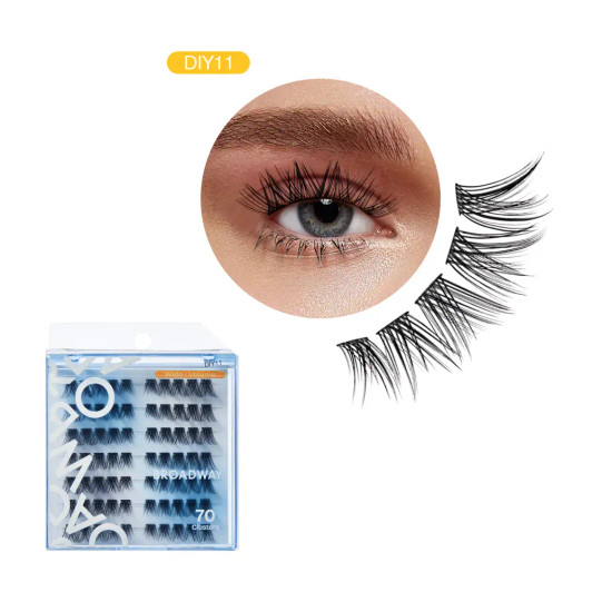 BROADWAY DIY Cluster Lashes - Full, Fluffy Lash Extensions (56-12pcs)