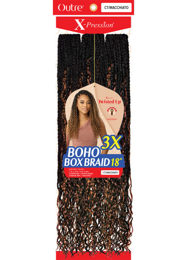 OUTRE Synthetic Braid X Pression Twisted Up - 3X Boho Box Braid 18"