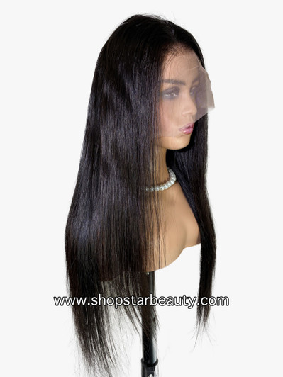 15A PINK LEMON GOLD 100% Human Hair 13X4 Lace Front Wig - COFFEE