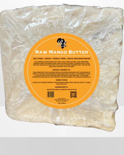 RA Cosmetics 100% Raw Mango Butter - Solid (Unscented)