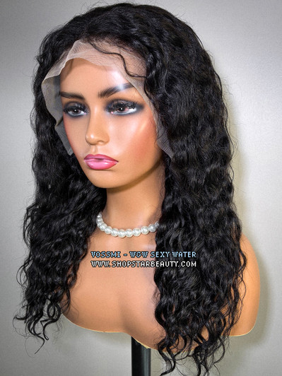 VOSSMI 100% Unprocessed Human Hair Wet & Wavy 13x5 Lace Wig - Sexy Water (16"-28") #Natural